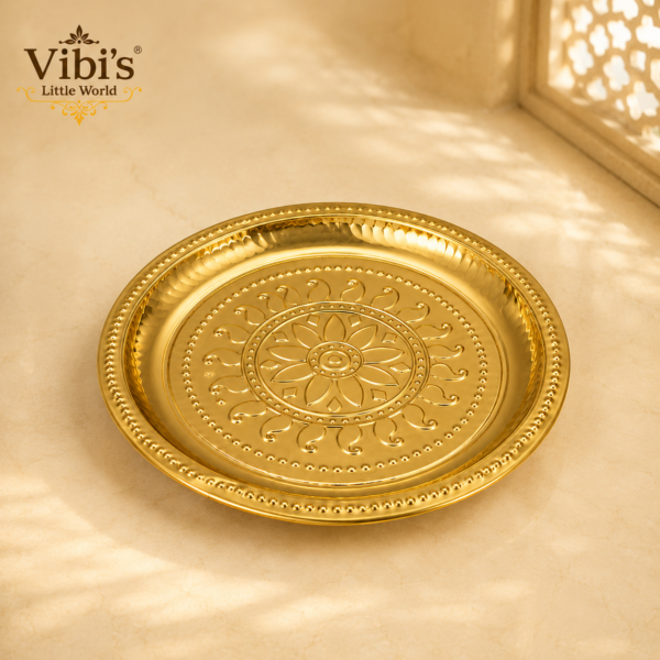 Brass Plate Multipurpose For BrahmaMuhurtha Vilaku Set (Plate Only)