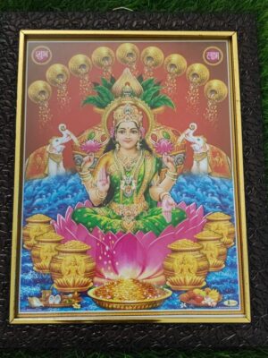 Goddess Lakshmi Photo Frame Glitter Matt