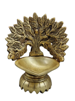 Karpaga Viruksha Vilaku Brass Antique Design