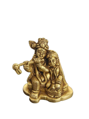 Krishna and Radha Figurine [Brass]