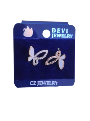 Fancy Crystal Butterfly Earrings