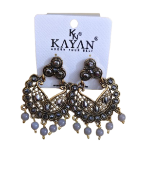 Fancy Dark Crystal Stud Earrings