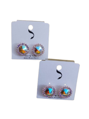 Fancy Crystal Chakra Earrings 1 Pair Only