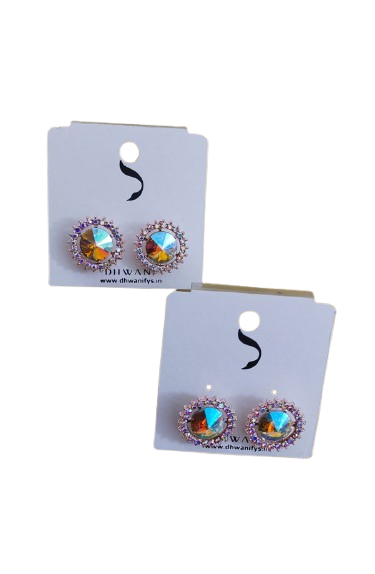 Fancy Crystal Chakra Earrings 1 Pair Only