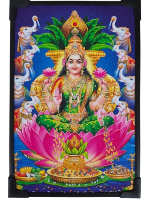 Maha Lakshmi PhotoFrame with Glitter Matt Finish [Small]