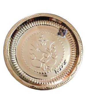 Plate for GajaLakshmi Vilaku [Brass] [5 and 6 Inches]