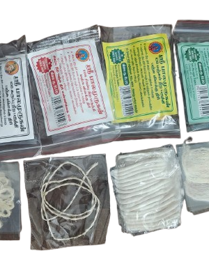 Thiri Combo 1 [Set of 1 Red Thiri, 1 Black Thiri, 1 Yellow thiri, 1 Green Thiri, 4 Thamarathandu Thiri, 4 Vazhathandu Thiri, 8 White Thiri, 2 Erukkam Thiri]