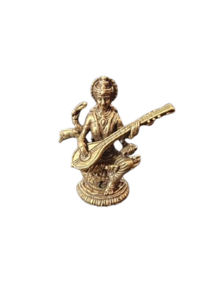 Saraswathi Miniature [Brass] [1 Inch]