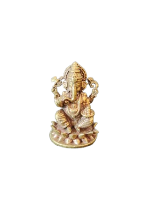 Miniature Ganapathy [Brass] [1 Inch]