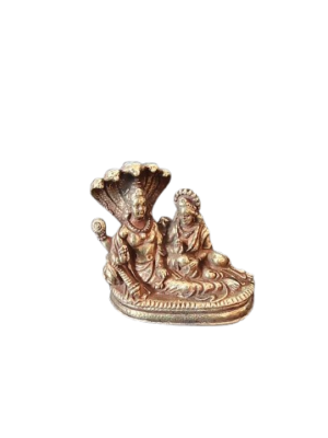 Vishnu With Lakshmi Miniature [Brass] [1 Inch]