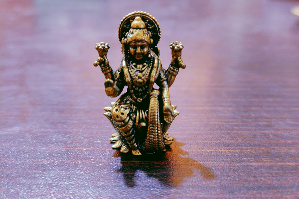 Lakshmi Miniature [Brass] [1 Inch]