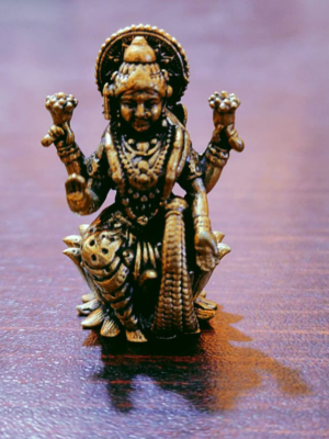 Lakshmi Miniature [Brass] [1 Inch]