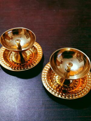 Brahma Vilak With Plate 2 Set [Brass] [2 Inch]