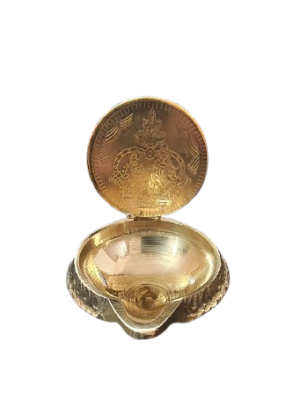 Lakshmi Kubera Vilaku With Lakshmi Kubera Coin [1.5 Inch] [Brass]