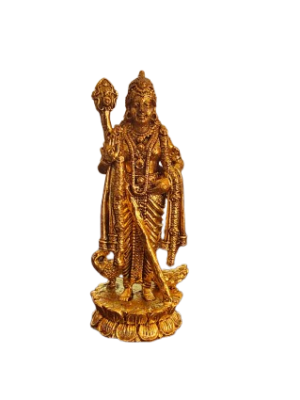 Lord Murugan - Antique Miniature [Brass] [2 Inch]
