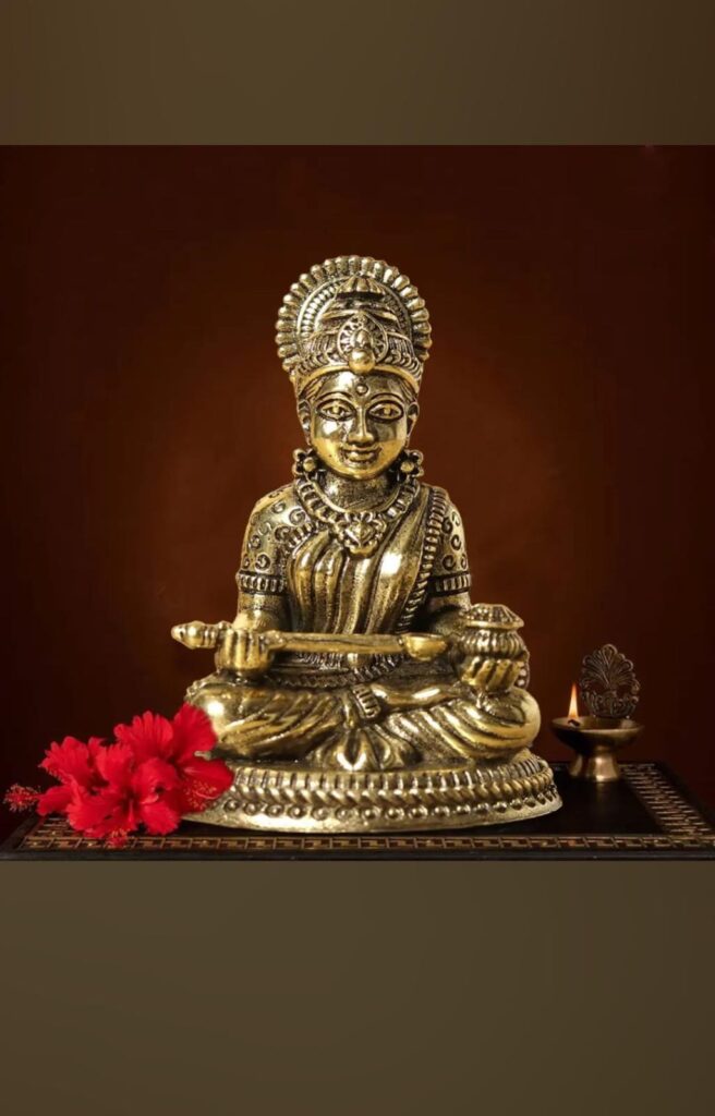 Annapoorani Statue – Antique Finish [Brass] [1.25 Inch]