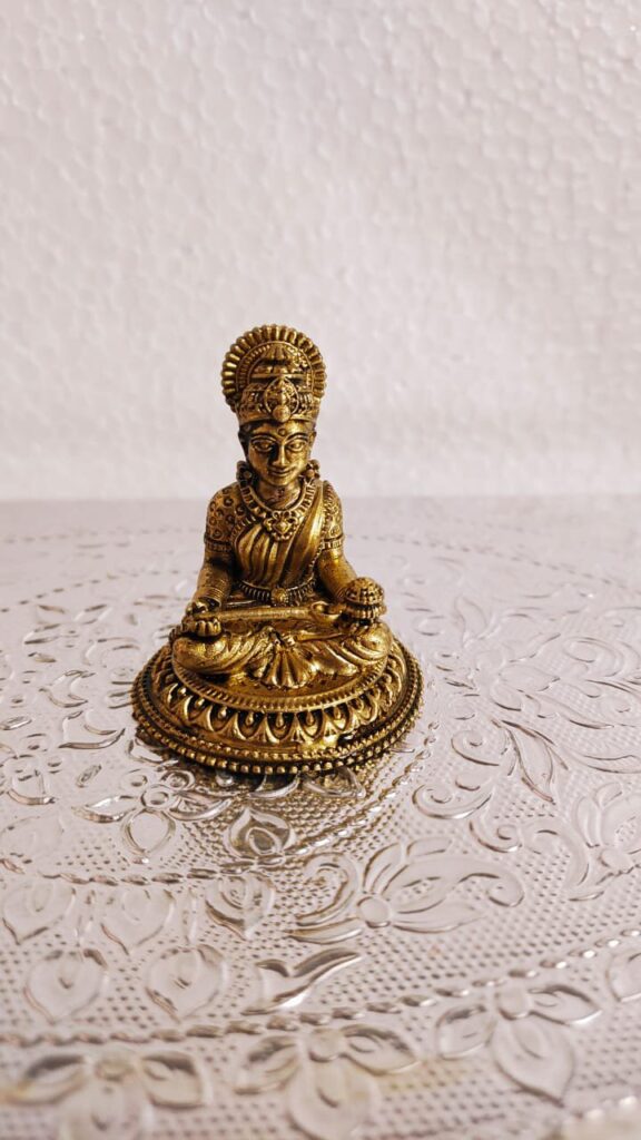 Annapoorani Statue – Antique Finish [Brass] [1.5 Inch]