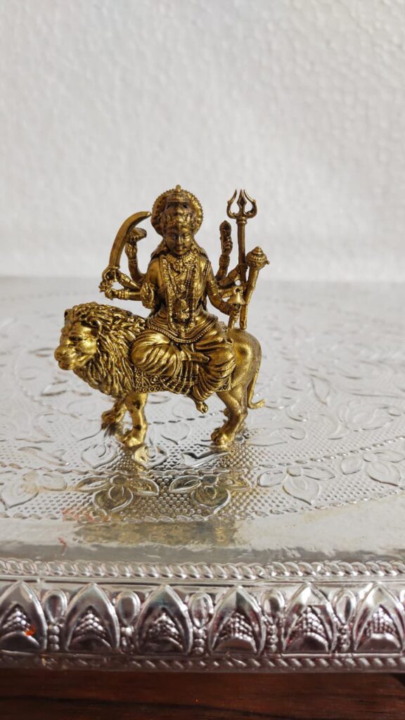 Durga Devi Idol [Brass] [2.5 Inch]