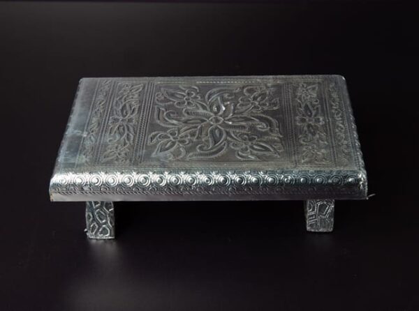 Pooja Peedam Silver Wrapped [Wooden]