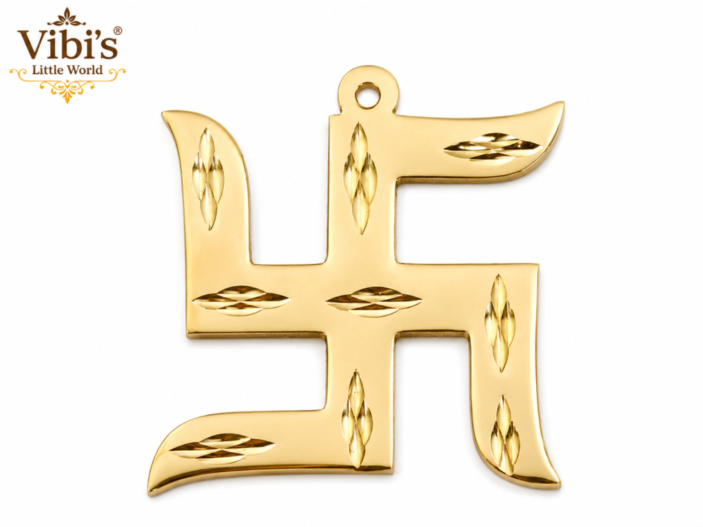 Swastik Wall Hanging [Brass] [2.5 Inch]