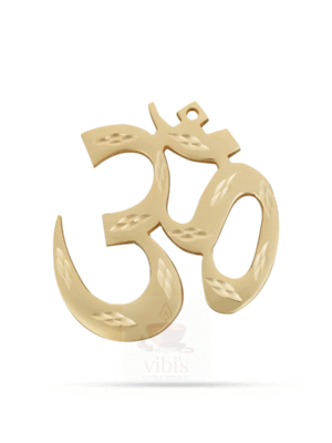 Om Design Wall Hanging [Brass] [3.25 x 2.75 Inches]