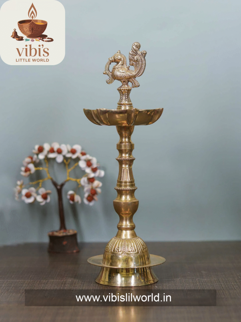 7 Face Nila Vilakku With Annam [Brass] [9 Inch] [1 Piece]