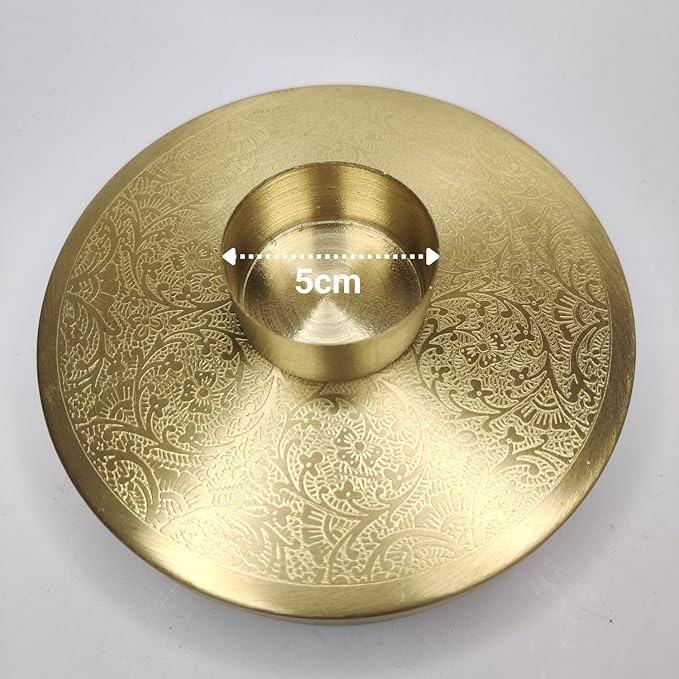 Traditional Pure Brass Masala Box 6 Inches size with Spoon |7 Containers |Floral Engraving |Brass Masala Box| Anjarai Petti for Kitchen and Storage - Image 5