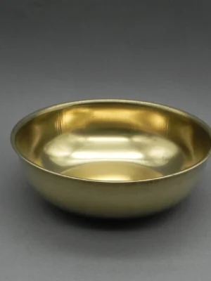 Large Traditional Brass Bowl for Pooja & Home Use – [Brass] [9.25 Inch Diameter] [2.75 Inch Height]