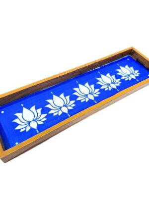 5 Lotus Rangoli Stencil [17 x 5 Inches] – Traditional Lotus Kolam Design Stencil for Pooja & Festive Decor