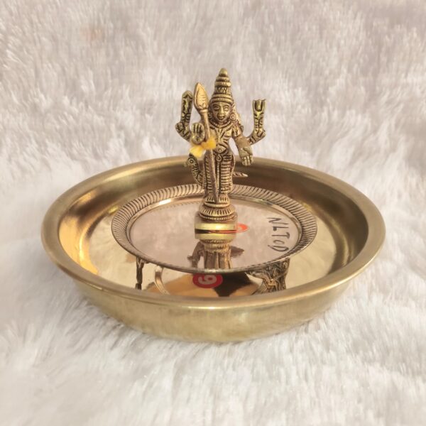 Murugan Statue [Brass] [3.5 Inch] With Full Abhisekam Set – Complete Brass Pooja Set for Lord Murugan Worship