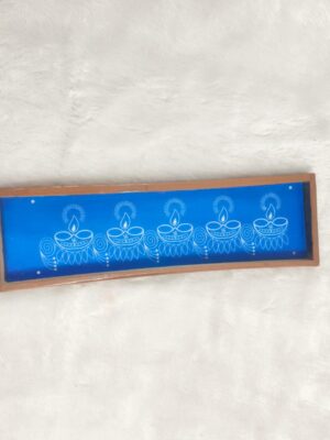 5 Agal Vilaku Border Rangoli Stencil [17 x 5 Inches] – Easy Kolam Design Stencil for Pooja & Festive Decor