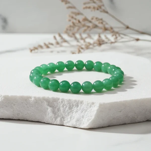 Green Aventurine Bracelet With Certificate [8mm] – Prosperity & Good Luck Crystal Bracelet