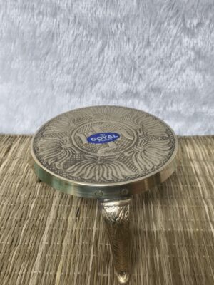 Swastik Platform for Idols and Diyas [Brass] [5.5 Inch Diameter] [3.5 Inch Height]