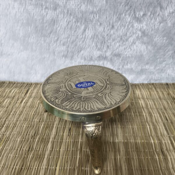 Swastik Platform for Idols and Diyas [Brass] [5.5 Inch Diameter] [3.5 Inch Height]