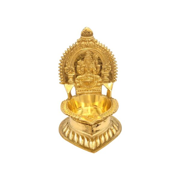 Kamakshi Vilakku [Brass] [4 Inch] – Traditional Brass Deepam for Prosperity & Divine Blessings