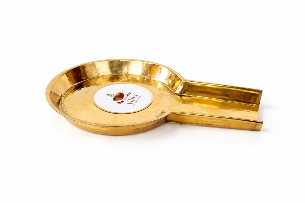 Abhisekam Plate [Brass] [12 Inch] – Large Brass Plate for Abhishekam & Temple Pooja