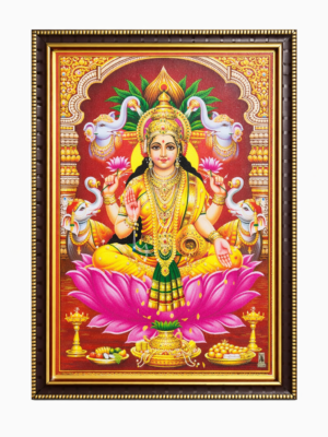 MahaLakshmi in Yellow Saree Photo Frame With Glitter Matt Finish [8 X 10 Inches]