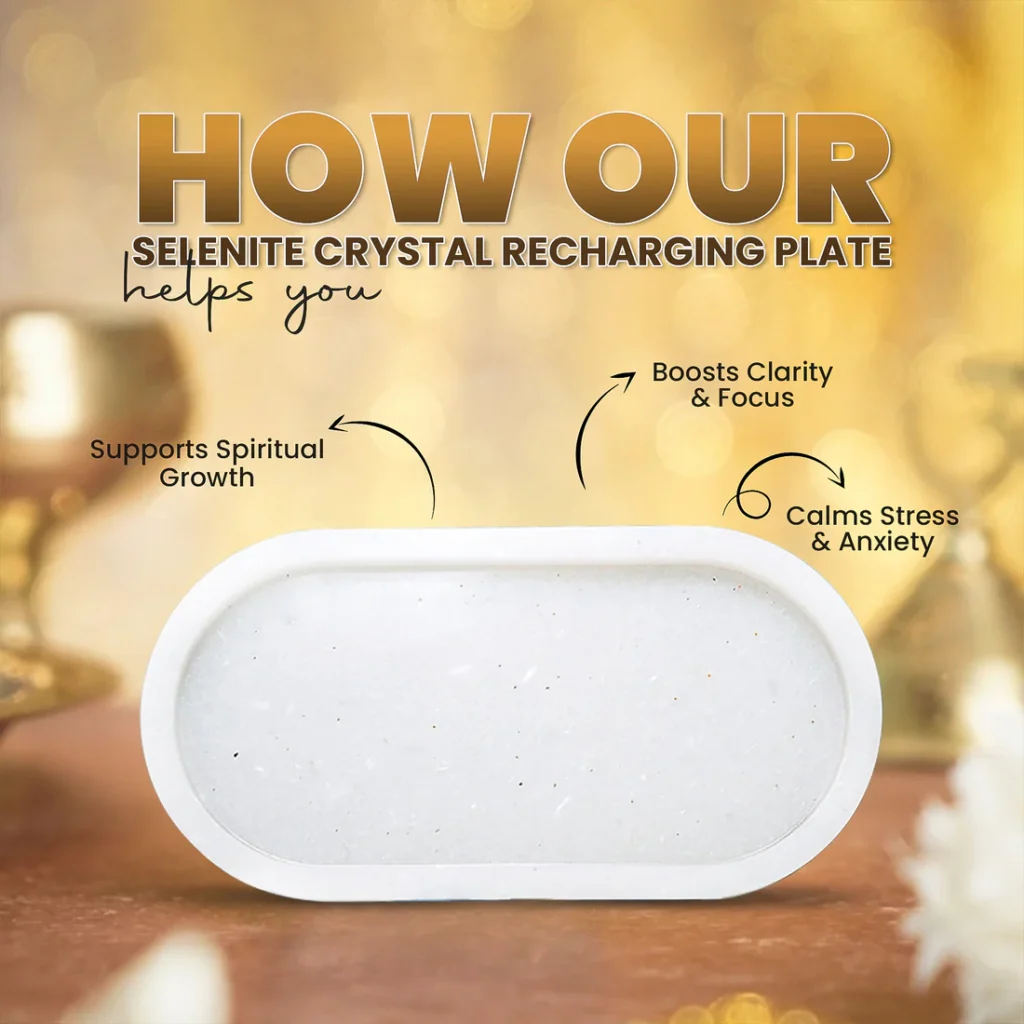 Selenite Energizing Plate Large Oval Shape