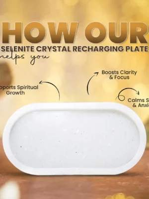 Selenite Energizing Plate Large Oval Shape