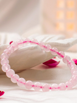 Rose Quartz Bracelet [Certified] [8mm] – Original Crystal Bracelet for Love, Peace & Emotional Healing