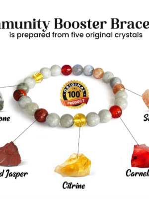Immunity Booster Bracelet [Certified] [8mm] – Original Crystal Bracelet for Strength, Vitality & Well-Being