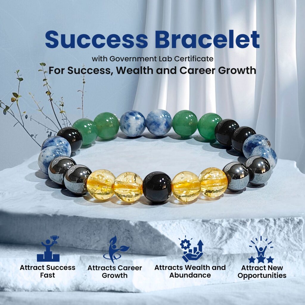Success Bracelet [8mm] [Certified] – Powerful Crystal Bracelet for Confidence, Growth & Achievement