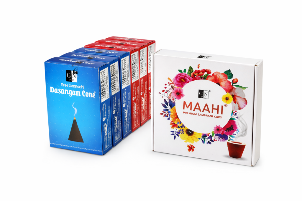 GN Dasangam Cone Combo With Javathu Cup Sambrani – Spiritual Fragrance Set for Pooja & Temple Ambience