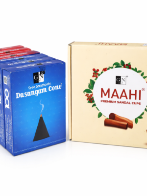 GN Dasangam Cone Combo With Sandal Cup Sambrani – Temple Fragrance Set for Pooja & Spiritual Ambience