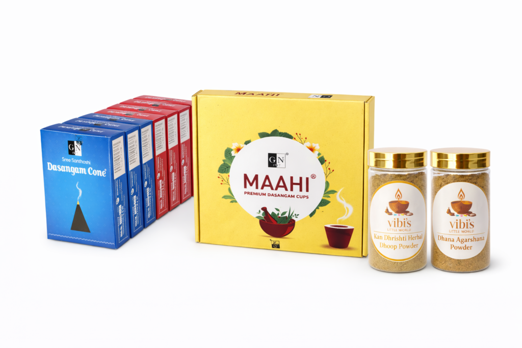 Drishti Nivarana & Dhana Akarshana Combo With Dasangam Cup Sambrani – Complete Spiritual Cleansing & Prosperity Set