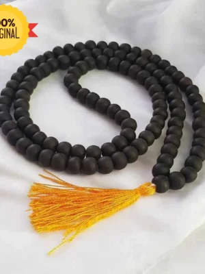 Karungali Mala With Certificate [6mm] [108 Beads] – Original Ebony Wood Japa Mala for Protection & Spiritual Focus