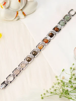 Metal Dhan Yog Bracelet – Silver Finish | Prosperity & Wealth Attraction Bracelet