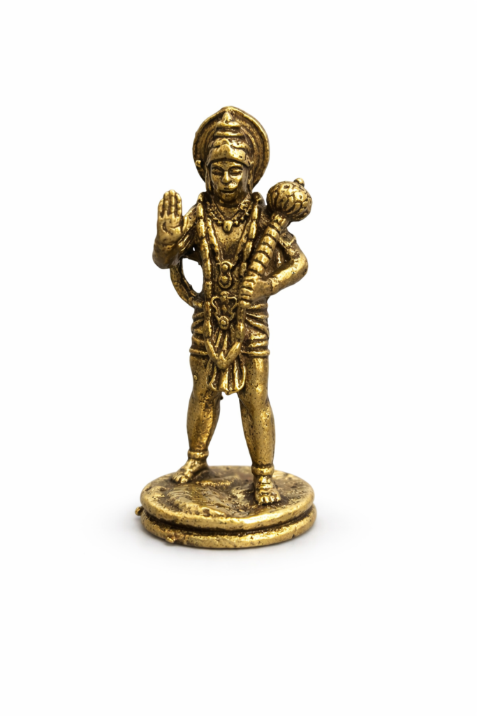 Hanuman Miniature Idol [Brass] [1.5 Inch] – Sacred Pocket Size Hanuman Statue for Protection & Strength