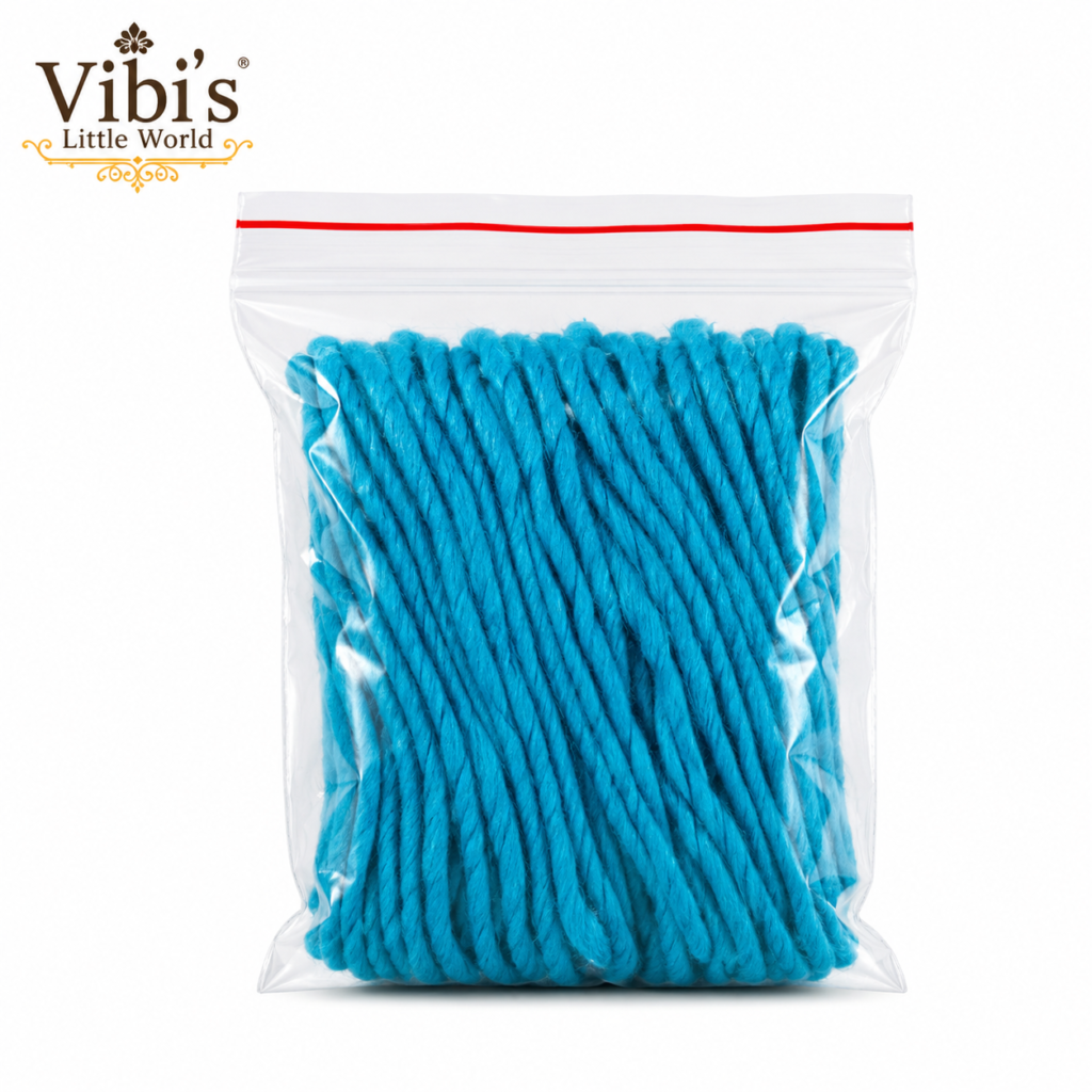 Blue Thiri – Colored Cotton Wicks for Rahu Dhosha Nivaran