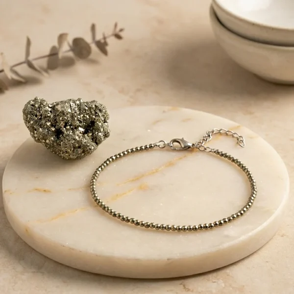 Pyrite Anklet [Certified] – Money Magnet Anklet for Wealth, Confidence & Protection